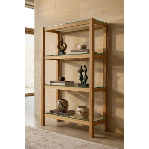 REGAŁ NA KSIĄŻKI  DREWNO LITE DĄB JESION OLCHA RNK-13